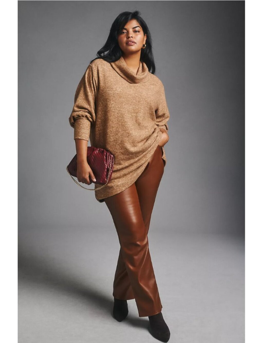 Anthropologie Maeve Cowl-Neck Top